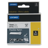 Dymo 19Mm White Flexible Nylon Rhino Tape