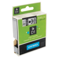 Dymo 1000/5000 Tape 9mmx7M Blk/Clr 40910