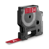 Dymo D1 Wht/Red 12mmx3m Label Tape Dymo D1 Wht/Red 12mmx3m Label Tape