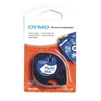 Dymo Letratag Plas Tape 12mmx4M Prl Wht Dymo Letratag Plas Tape 12mmx4M Prl Wht