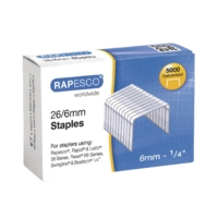 Rapesco Staples 6mm 26/6 Box 5,000