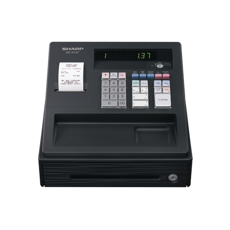 Sharp Cash Register A137 Black Kingswood Office Supplies
