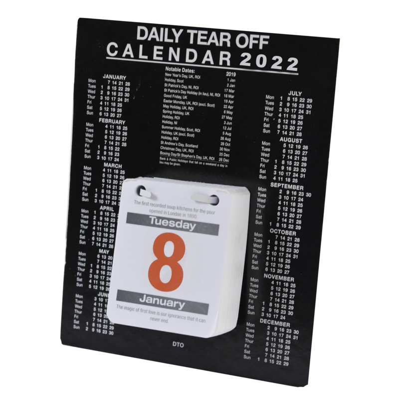 Daily Tear Off Desk Calendar 2024 Kingswood Office Supplies