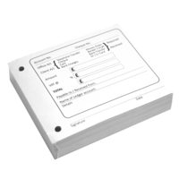 Kingswood Cash Debit/Credit Block Pad, WHITE