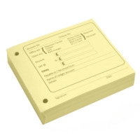 Kingswood Cash Debit/Credit Block Pad, YELLOW