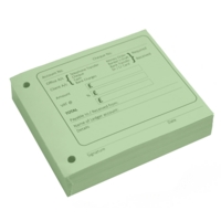 Kingswood Cash Debit/Credit Block Pad, GREEN