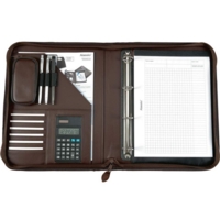 Alassio A4 Portfolio, Finetouch Faux Leather, Brown