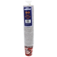 Hot Cups, Single Wall, 12oz Pack 50