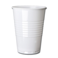 Plastic Vending Cups, 7oz  White, Sleeve 100