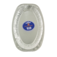 Oval Foil Platter, Pack 3