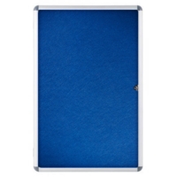 Internal Lockable Display Case 900 x 600mm, Blue