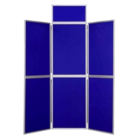 6 Panel Display System Blue Felt