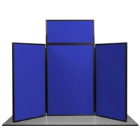 Desk Top Display Stand Blue Fabric