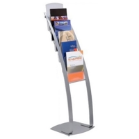 Deflecto 6-Pocket Floor Stand Silver