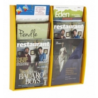 A4 Wall Display, 3 pocket Yellow