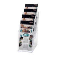 Desk Leaflet Dispenser, 4 Tier 1/3rd A4