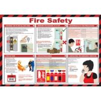 Fire Safety Poster 590x420mm PVC Poster