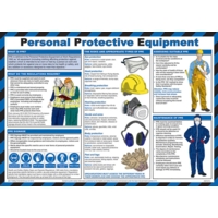 Personal Protective Equipment 590x420mm PVC Poster