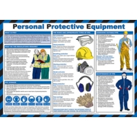 Personal Protective Equipment 590x420mm PVC Poster Personal Protective Equipment 590x420mm PVC Poster