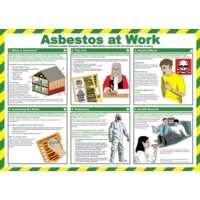 Asbestos at Work 590x420mm PVC Poster