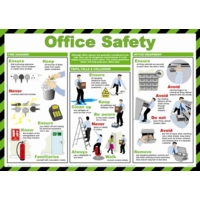 Office Safety 590x420mm PVC Poster