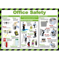 Office Safety 590x420mm PVC Poster Office Safety 590x420mm PVC Poster