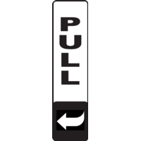 P U L L   VERTICAL 45 x 175mm  Aluminium Look