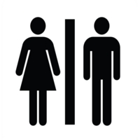 Toilets, Mixed Use 100mm Circle Aluminium Look Toilets, Mixed Use 100mm Circle Aluminium Look