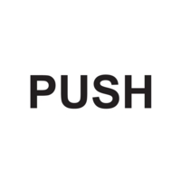 Push 100mm Circle    Aluminium Look