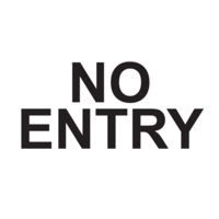 No Entry 100mm Circle    Aluminium Look