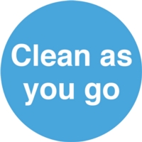 Clean As You Go 100mm Circle  PVC