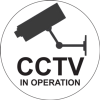 CCTV in Operation 100mm Circle Window Sticker CCTV in Operation 100mm Circle Window Sticker
