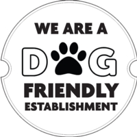 Dog Friendly 100mm Circle  Window Sticker