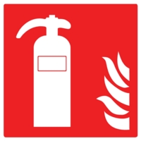 Fire Extinguisher Symbol 100x100mm, PVC