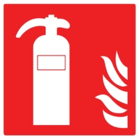 Fire Extinguisher Symbol 100x100mm, Self Adhesive