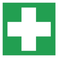 First Aid Symbol 100x100mm, PVC