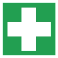 First Aid Symbol 100x100mm, PVC