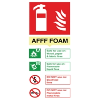 Fire Extinguisher Sign FOAM 210x100mm,  PVC