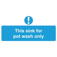 This Sink for Pot Wash Only 110 x 220mm  PVC