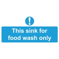 This Sink for Food Wash Only 110 x 220mm  Self Adhesive