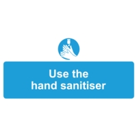 Use the Hand Sanitizer 110 x 220mm  PVC