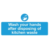 Now Wash Hands 110 x 220mm  Self Adhesive