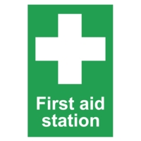 First Aid Station 150x100mm, Self Adhesive