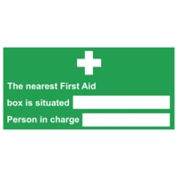First Aider/Nearest First Aid 150x300mm, PVC
