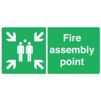 Fire Assembly Point 150x300mm,  PVC