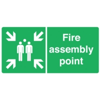 Fire Assembly Point 150x300mm,  PVC