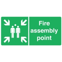 Fire Assembly Point 150x300mm, Self Adhesive Fire Assembly Point 150x300mm, Self Adhesive