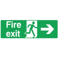 Fire Exit  RIGHT 150x450mm, Self Adhesive