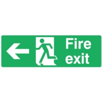 Fire Exit  LEFT 150x450mm,  PVC