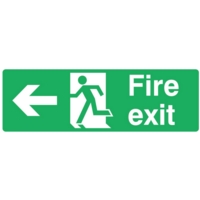 Fire Exit LEFT 150x450mm, Self Adhesive Fire Exit LEFT 150x450mm, Self Adhesive